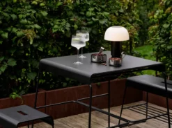 A-bench outdoor penkki hyllyllä 45 cm, Black