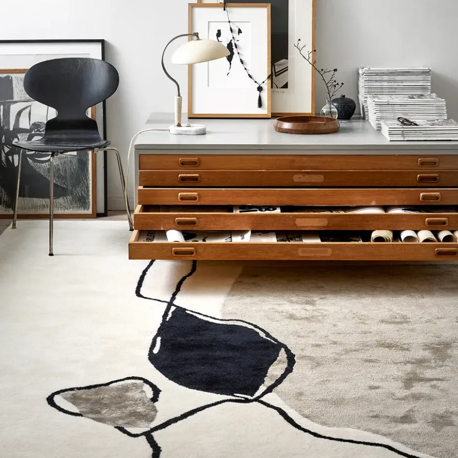 Abstract matto 170x230 cm, Ivory