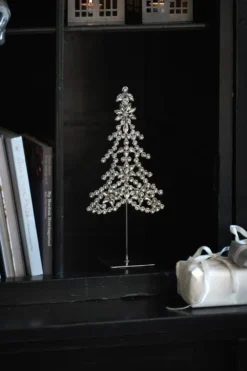Ada Tree koriste-elementti, Hopeanhohtoinen, 14x8x32 cm