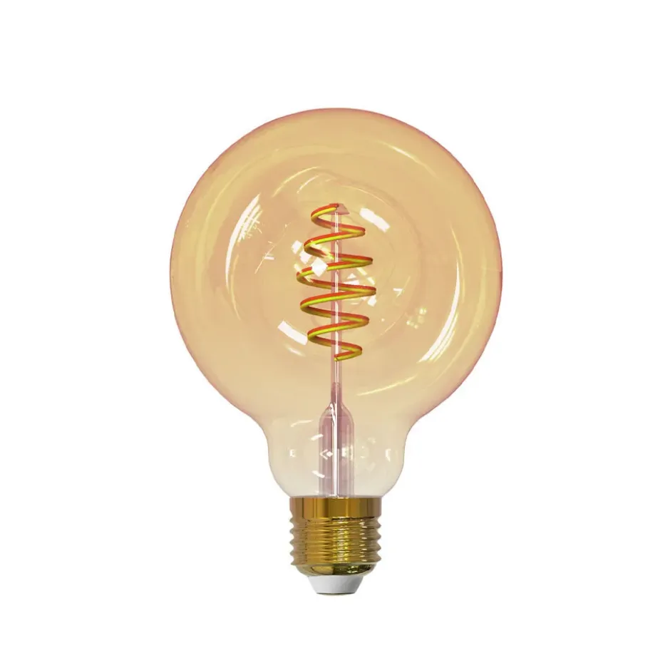 Airam Älykäs Koti Filamentti LED-lamppu, kupari, 95mm, spiraali e27, 6w