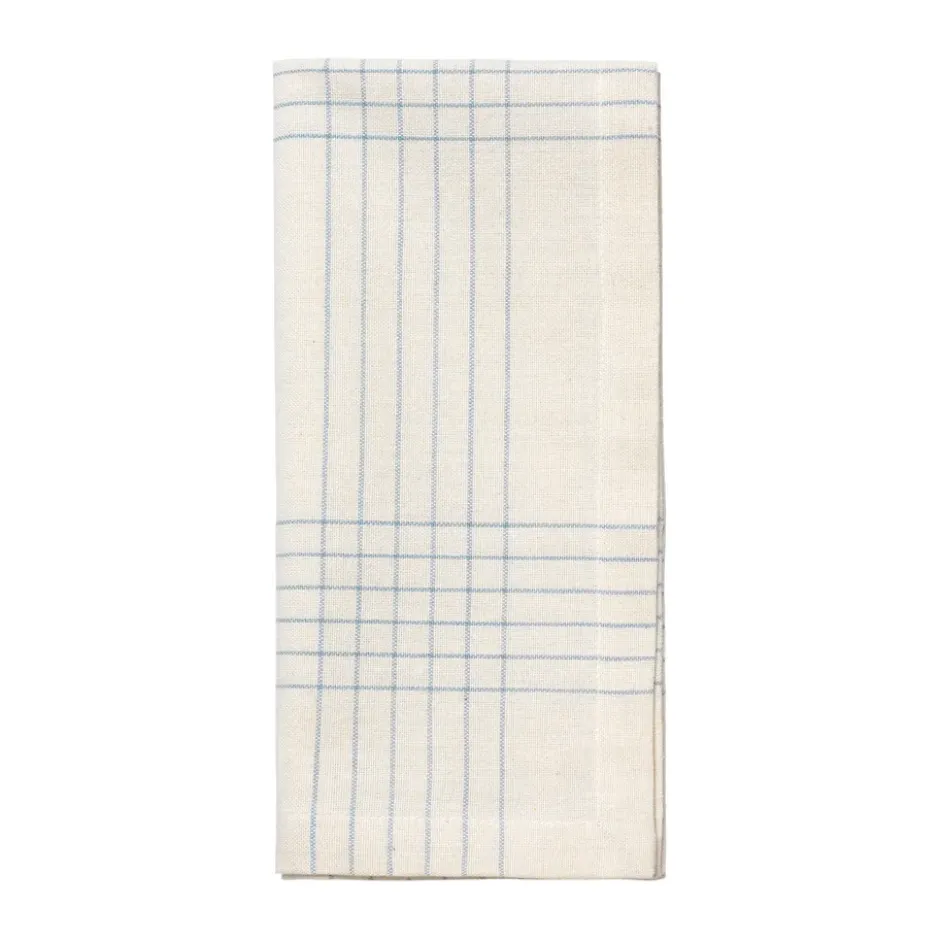 Alice kangaslautasliina 45x45 cm, Dusty blue-natural