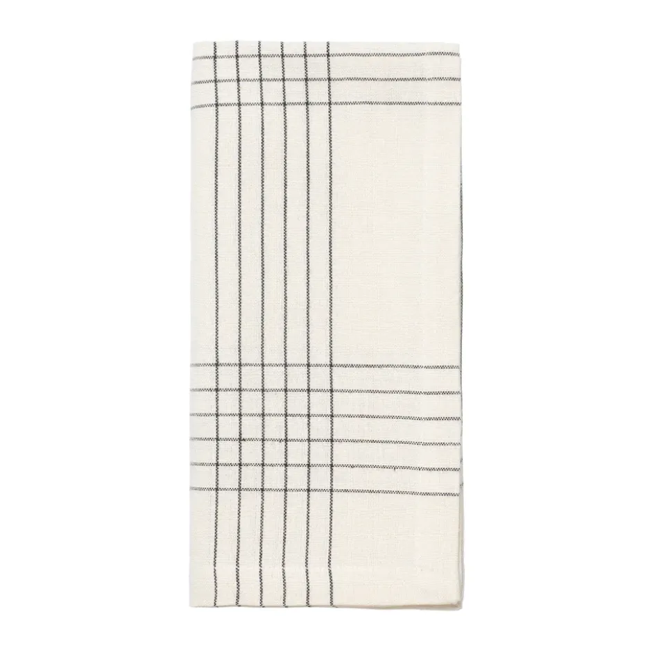 Alice kangaslautasliina 45x45 cm, Black-natural