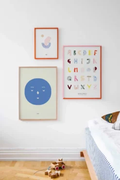 Alphabet Spaghetti ENG Multi-colour -juliste, 50x70 cm