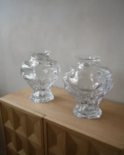 Ammonit vaasi 30 cm, Clear
