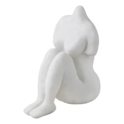 Art piece istuva nainen 14 cm, Off-white