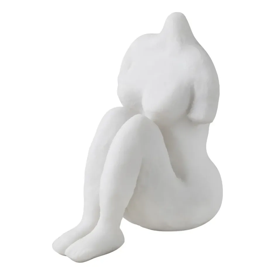 Art piece istuva nainen 14 cm, Off-white