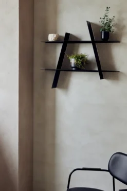 A-Shelf seinähylly Large 78x12x67 cm, Black