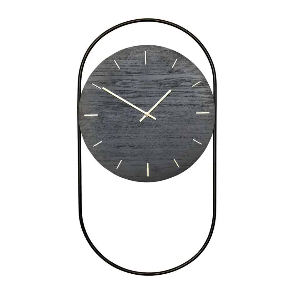 A-Wall seinäkello 41x76 cm, Black-brass