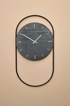 A-Wall seinäkello 41x76 cm, Black-brass
