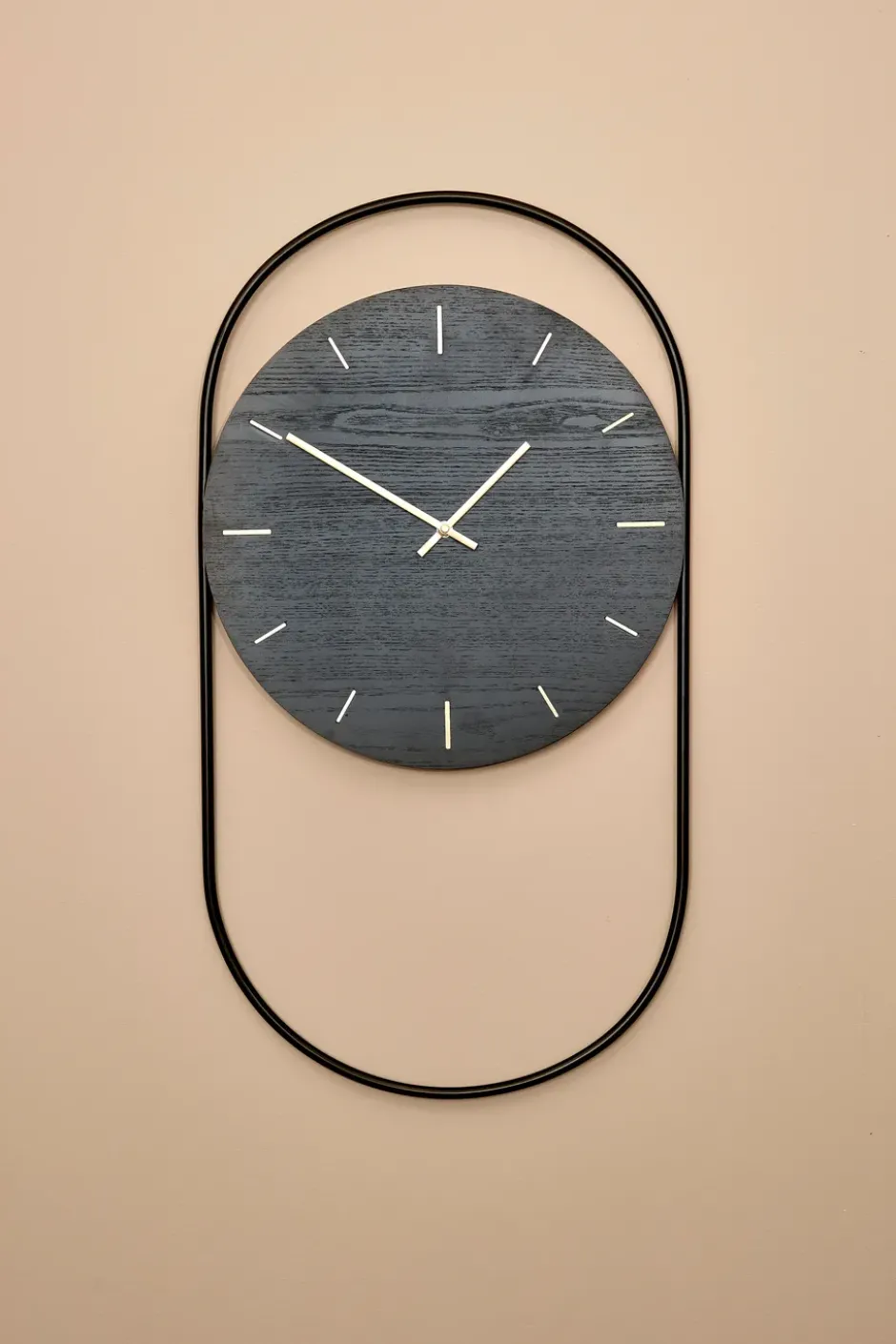 A-Wall seinäkello 41x76 cm, Black-brass