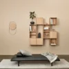 A-Wall seinäkello 41x76 cm, Oak-brass