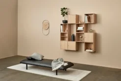 A-Wall seinäkello 41x76 cm, Oak-brass
