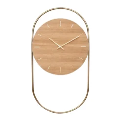 A-Wall seinäkello 41x76 cm, Oak-brass