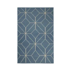 Ayur matto, Heaven blue/offwhite, 180 x 270 cm