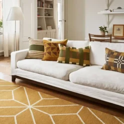 Ayur matto, Masala Yellow-Off White, 320x230 cm