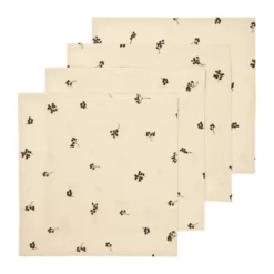 Baies puuvillainen servetti 40x40 cm 4-pack, Natural-dark chocolate
