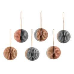 Ball joulukoriste honeycomb Ø5 cm 6 osaa, Multi/beige