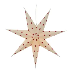 Bare adventtitähti valkoinen-punaiset pisteet, 60 cm