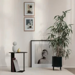 Bau -kukkaruukku suuri Ø28 cm, Musta