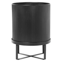 Bau -kukkaruukku suuri Ø28 cm, Musta