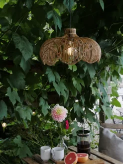 Belle-riippuvalaisin ulkokäyttöön, Luonnollinen, Ø43×24 cm