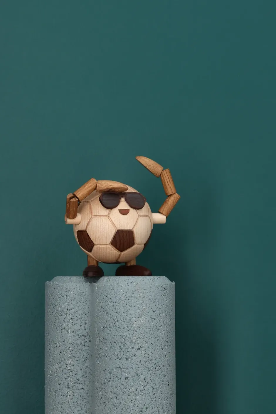 Billy Ball jalkapallofiguuri, Beige, 8x6,5x6,7 cm