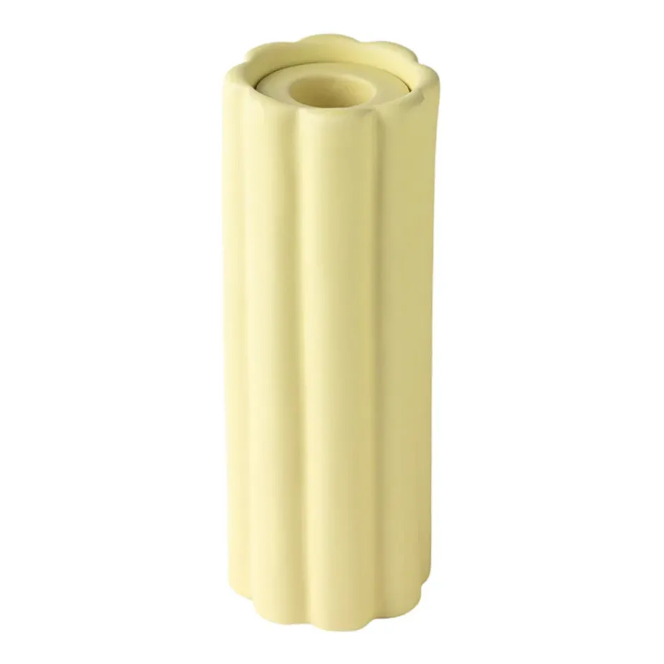 Birgit maljakko/kynttilälyhty 17 cm, Pale Yellow