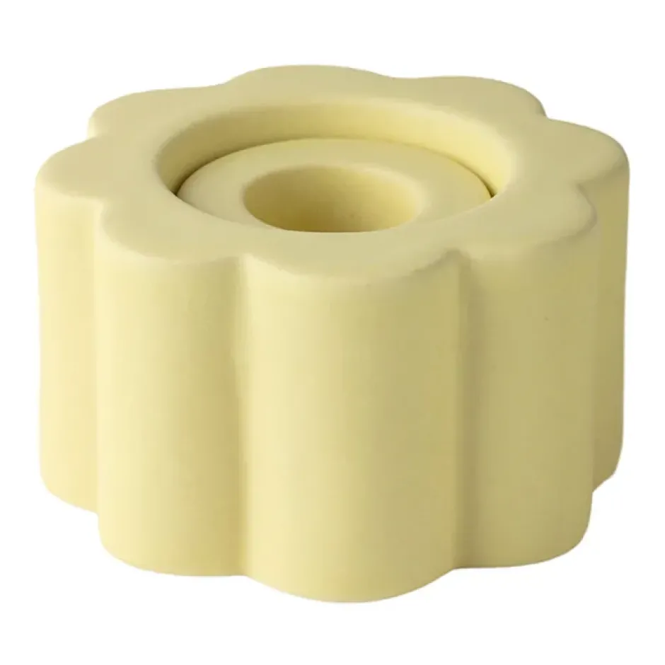Birgit maljakko/kynttilänjalka 5 cm, Pale Yellow