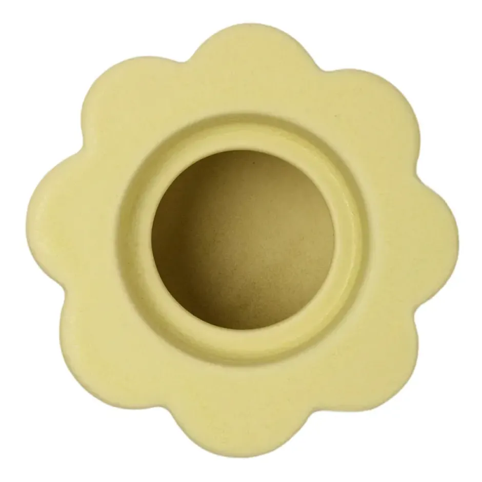 Birgit maljakko/kynttilänjalka 5 cm, Pale Yellow