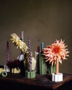 Birgit maljakko/kynttilänjalka 5 cm, Olive