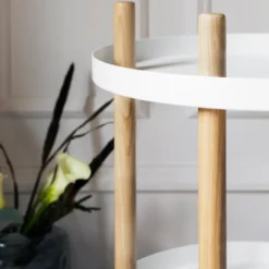 Block pöytä Ø 45 cm, Valkoinen