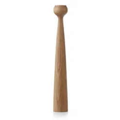 Blossom Tulip -kynttilänjalka 33,5 cm, Oiled oak