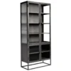 Boston High Cabinet 200 cm, Musta