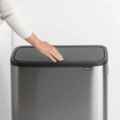 Bo touch bin high 60 L, Matta harjattu teräs