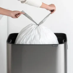 Bo touch bin high 60 L, Matta harjattu teräs