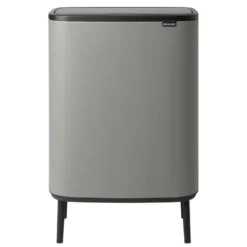 Bo touch bin high 60 L, Mineral concrete grey
