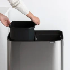 Bo touch bin high 2x30 L, Mattaharjattu teräs