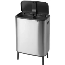 Bo touch bin high 2x30 L, Mattaharjattu teräs