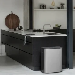 Bo touch bin 2x30 L, Mattaharjattu teräs