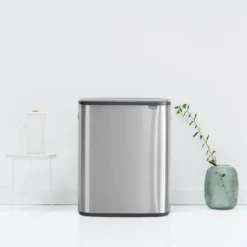 Bo touch bin 2x30 L, Mattaharjattu teräs