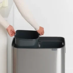 Bo touch bin 2x30 L, Mattaharjattu teräs