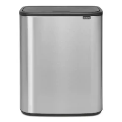 Bo touch bin 2x30 L, Mattaharjattu teräs