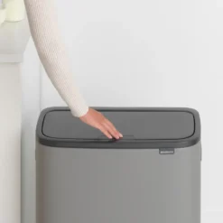 Bo touch bin 2x30 L, Mineral concrete grey