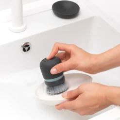 Brabantia astianpesuainesäiliö tiskiharjalla, Tummanharmaa