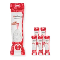 Brabantia PerfectFit roskapussi 120 pussia, Malli Y, 20 l