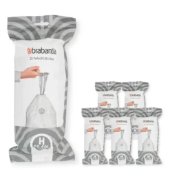 Brabantia PerfectFit roskapussi 120 pussia, Malli H, 50-60 l