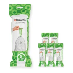 Brabantia PerfectFit roskapussi 120 pussia, Malli G, 23-30 l