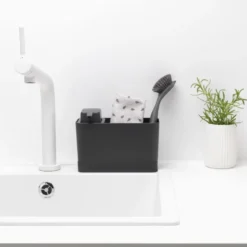 Brabantia tiskipöydän teline saippuapumpulla, Tummanharmaa