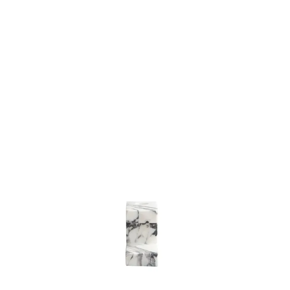 Brick matala kynttilänjalka 7,5 x 14 cm, Calacatta
