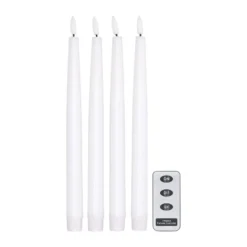 Bright LED-kynttilä 28,5 cm 4-pakkaus kaukosäätimellä, Valkoinen